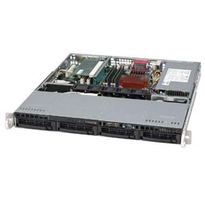 Supermicro CSE-813MTQ-350CB 1U ATX, 4sATA/SAS, slimCD, FD, 350W, black